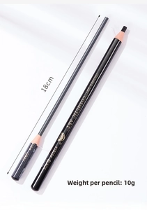 Detailed view of HENGSI 1818 pull-string eyebrow pencils in black and grey, 18cm long