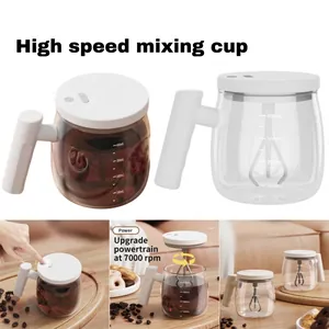 Automatic Stirring Mug Electric Coffee Cup High Borosilicate Glass Rechargeable Portable Mixer For Office Home Travel