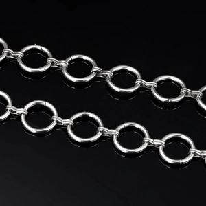 High-quality silver stainless steel round link chain for DIY necklace and jewelry making