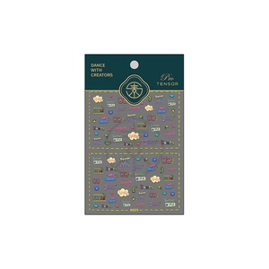 5D stereoscopic nail art stickers with graffiti hand-drawn letters and crown patterns