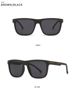 Classic TR matte finish sunglasses shown from front and side view in brown and black