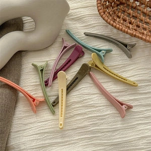 Morandi colors matte duckbill hair clips set in 10 different shades for women and girls