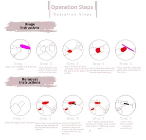 Guide détaillé des étapes de pose et de retrait des faux ongles dégradés roses