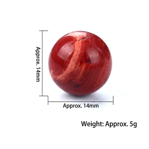 Polished 14mm natural red agate stone ball sphere with approx 5g weight and unique patterns