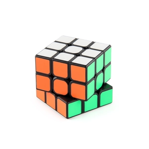 Classic 3x3x3 smooth speed cube puzzle toy for kids in standard colors and black frame
