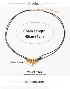 Detailed view of hip hop spiked necklace with 21mm pendant and 48cm plus 5cm cord