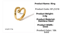 Detailed view of 5mm hug ring in 18k gold plated stainless steel weighing 3.0g