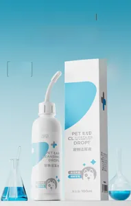 Set per la pulizia delle orecchie di cani e gatti con gocce da 100ml e scatola