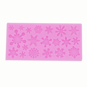 Christmas Snowflake Silicone Mold For Fondant Cake Decoration Chocolate Baking Sugarcraft Tool DIY Candy Kitchen Mold