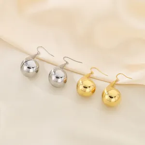 Stainless Steel Teardrop Hook Earrings Hollow Water Drop Elegant Minimalist Dangle Jewelry For Women Stylish Modern Wear