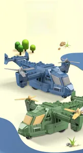 Makro-Detail der Osprey Transport-Hubschrauber-Bausteine mit drehbaren Propellern