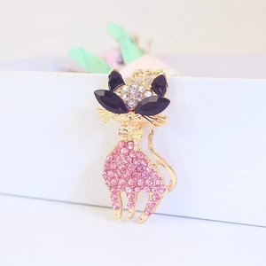 Cute Rhinestone Big Eye Cat Keychain With Bowtie Zinc Alloy Inlaid Crystal Kitty Bag Pendant Women Accessories Keyring Gift