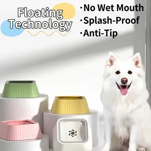 Floating Pet Water Bowl Anti Splash Dog Cat Drinking Feeder Non Wetting Mouth Buoyancy Water Basin PP Large Capacity Bowl