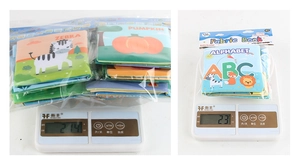 Mesure du poids de livres en tissu pour bébés avec thèmes animaux et alphabet éducatif