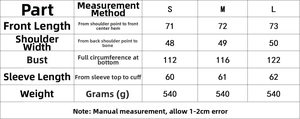 Tableau des tailles pour l'ensemble blazer et pantalon rayé à paillettes