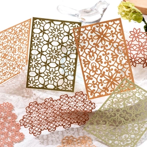 Vintage gold hollow decorative lace paper for scrapbooking and DIY journal crafts
