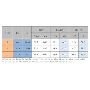 Detailed size chart for the beaded cowl neck off-shoulder top with measurements