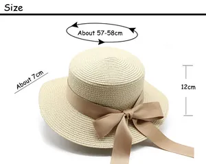 Guida alle taglie dettagliata per cappello di paglia con misure di testa e tesa