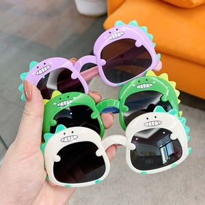 Kids Dinosaur Cartoon Sunglasses UV Protection PC Frame PC Lens Fashionable Outdoor Sun Shades For Boys Girls