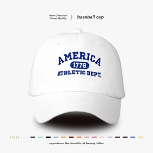 Vintage Baseball Cap Cotton Twill Embroidered America 1776 Athletic Dept Adjustable Breathable Outdoor Sports Hat Unisex