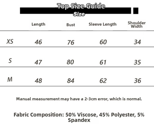 Detailed size guide for the women cardigan and low-waist skirt two-piece set