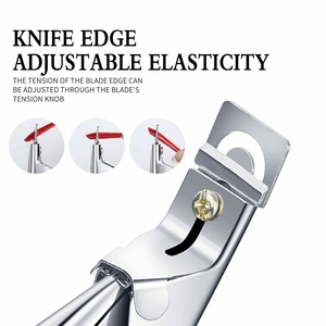 Adjustable tip professional nail clipper for acrylic tips with stainless steel tension knob
