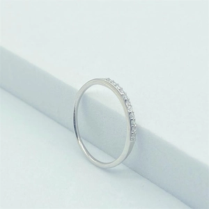 S925 sterling silver pave set cubic zirconia minimalist toe ring in silver finish