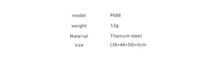 Detailed specs for titanium steel layered necklace featuring weight and size dimensions