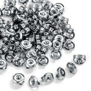 Stainless Steel Earring Backs Butterfly Stoppers Round Jewelry Findings For DIY Earring Making Replacement