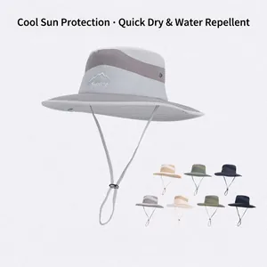 Cappello Pescatore In Nylon Asciugatura Rapida Impermeabile Tesa Larga Protezione Solare Pesca All Aperto Color Block Per Uomo Donna
