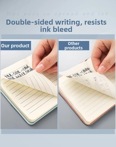 Detail showing high-quality thick lined paper with bleed-resistant ink performance