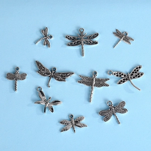 Dragonfly Charms Antique Silver Alloy Pendants Vintage Style For DIY Jewelry Making Necklaces Bracelets Crafting