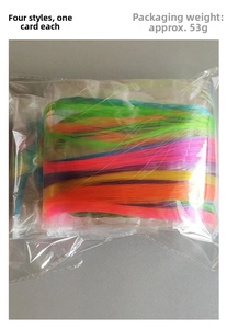 Set di 4 clip per extension di capelli sintetici colorati con tonalità neon vivaci