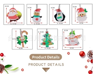 Detailed size specifications of LED Christmas string lights with snowman and santa shapes