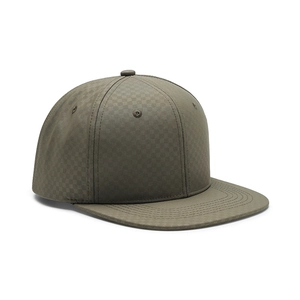 Classic waffle pattern baseball cap in sage green color with flat brim for outdoor casual wear