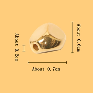 Unregelmäßige goldene CCB-Abstandshalterperle für DIY-Schmuck mit Maßangaben