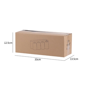 Corrugated cardboard packaging for wall-mounted toothbrush holder with 33x13.5x12.5cm dimensions