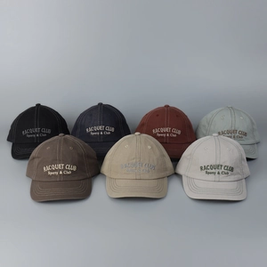 Collection of vintage short brim baseball caps with Racquet Club embroidery detail