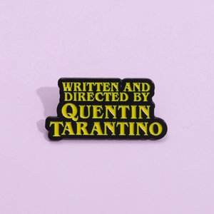 Film Style Enamel Brooch Pin Alloy Rectangular Lapel Badge Movie Fans Accessory Movie Industry Design