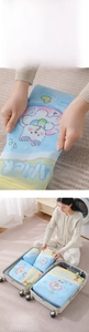 Detail of durable fine mesh laundry bag with cute summer patterns and zipper