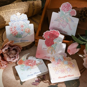 Vintage Mother's Day 3D flower cards with butterflies and floral watercolor designs