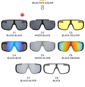 Outdoor cycling goggles in multiple frame colors including black white and orange