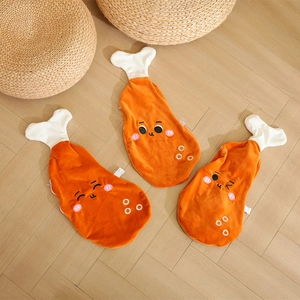 Cartoon Fried Chicken Leg Shaped Plush Pillow Shell Unpadded Creative Food Cushion Cover With Zipper For Home Decor Gift