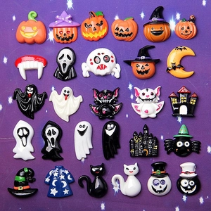 Halloween-Harzfiguren-Set mit Kürbissen, Geistern und Fledermäusen für DIY-Bastelarbeiten
