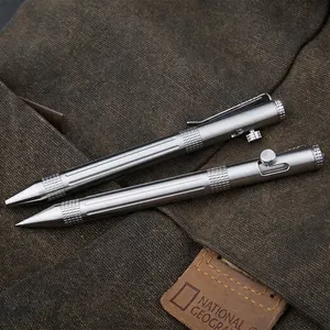 Heavy duty stainless steel tactical bolt action pen for self-defense and window breaking
