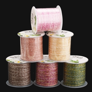 Colorful 2mm braided jewelry cord spools for handmade bracelet and necklace weaving