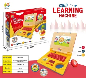 Educational toy laptop for kids with music, lights, mouse and animation carousel