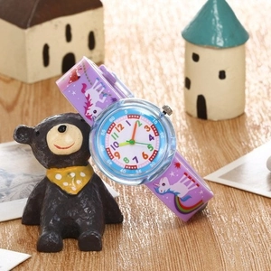 Children Analog Quartz Watch Cartoon Pattern Luminous Silicone Strap Student Educational Time Teacher For Boys Girls