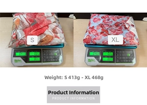 Detailed weight measurements of S and XL sizes for this elegant summer vacation dress