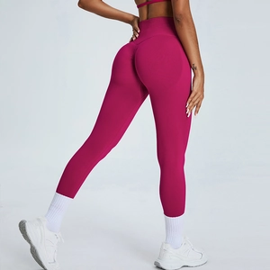 Seamless Yoga Pants High Waist Tummy Control Scrunch Butt Lifting Leggings Nylon Spandex Gym Workout Fitness Women